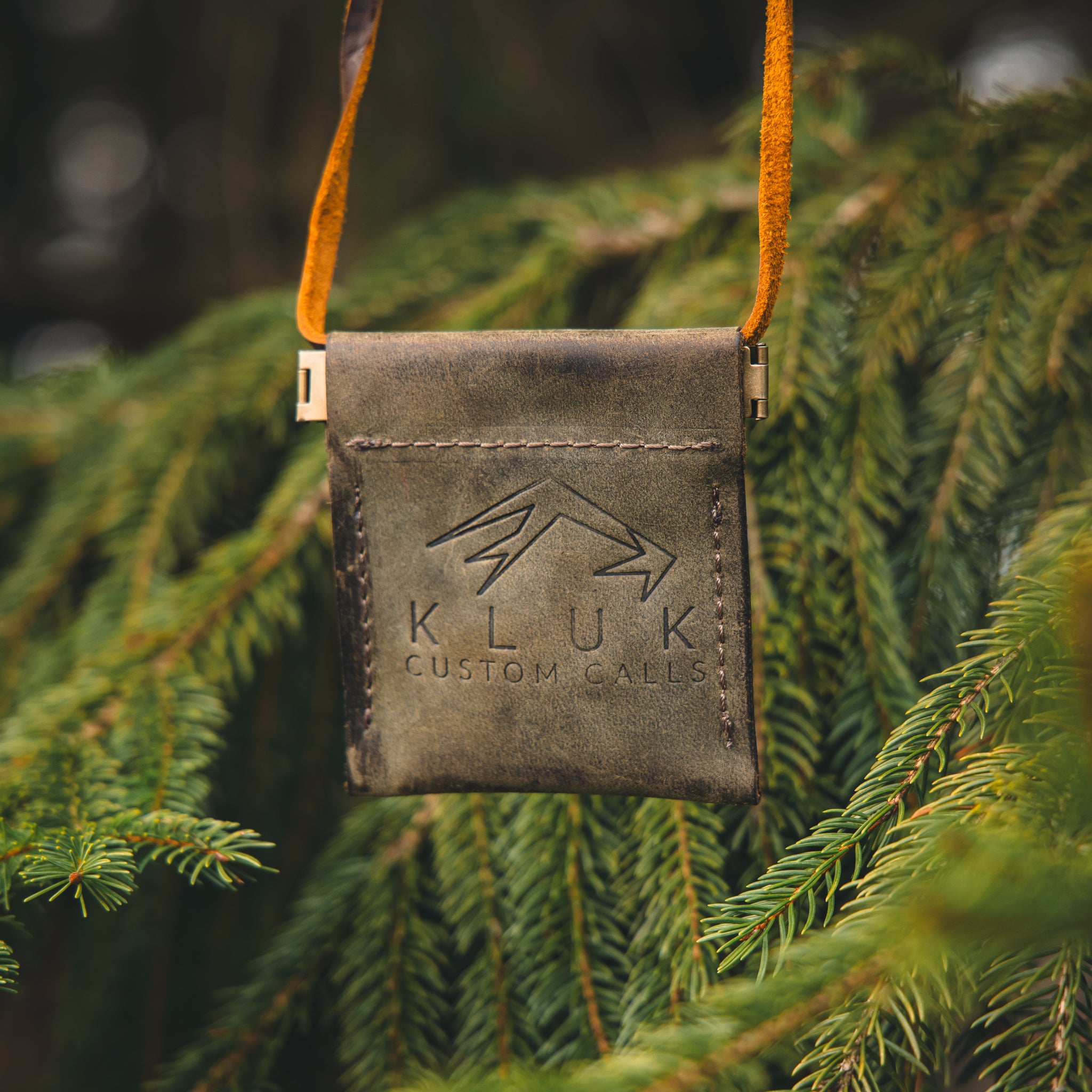 LAREDO GREEN LEATHER CALL POUCH