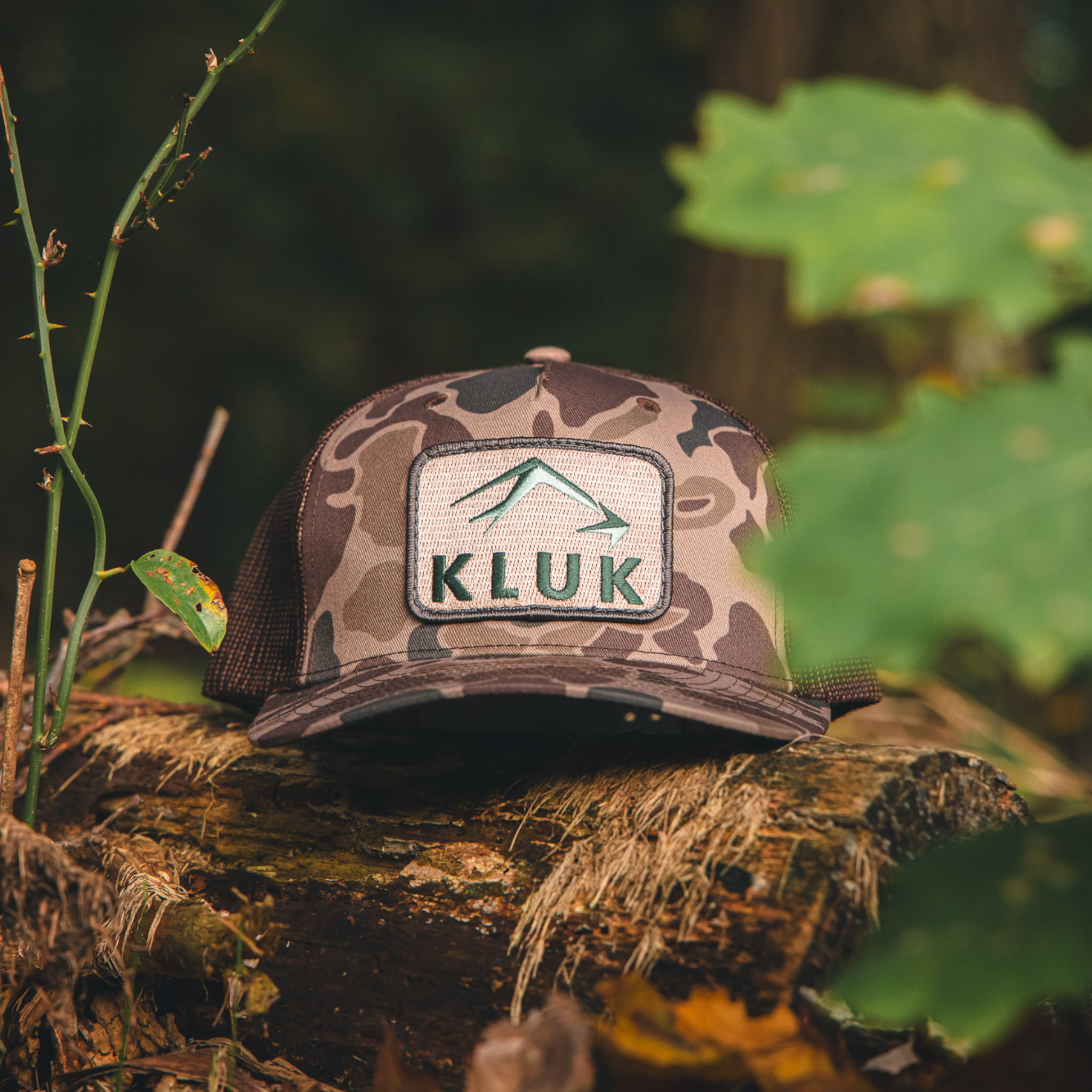 New Logo Embroidered Patch Hat DUCK CAMO/BROWN