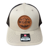 Leather Patch Khaki Coffee top down display of the hat